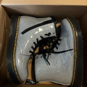 Dr. Martens Silver Glitter Boots